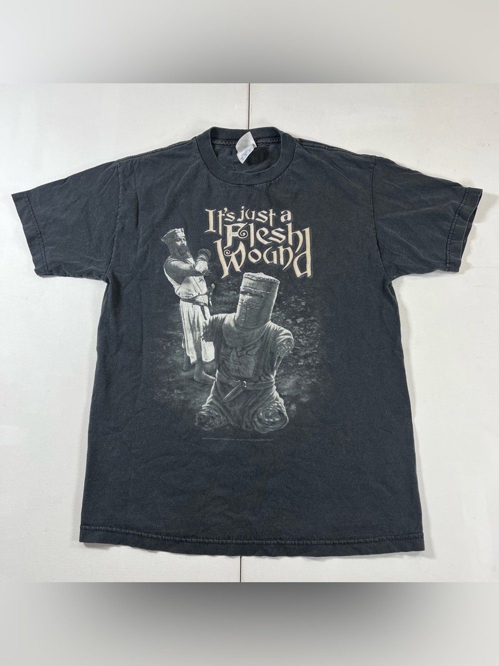 Vintage Monty Python Holy Grail Its Just A Flesh Wound Tee Shirt Size M